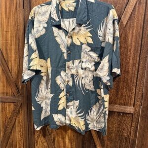 Tommy Bahama Tropical Leaf Print Men's Shirt - Size XXL
